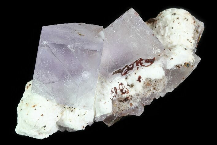 Lustrous Purple Cubic Fluorite Crystals - Morocco #80316